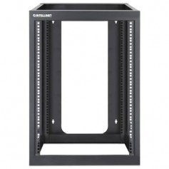 INTELLINET 716161 19" Wall Mount 4-Post Open Frame Network Rack, 15U