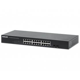INTELLINET 561877 24-Port Gigabit Ethernet Switch with 2 SFP Ports