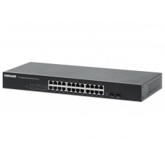 INTELLINET 561877 24-Port Gigabit Ethernet Switch with 2 SFP Ports