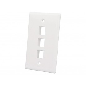 INTELLINET 772488 3-Outlet Keystone Wall Plate