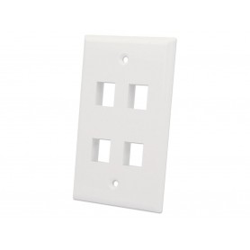 INTELLINET 772495 4-Outlet Keystone Wall Plate