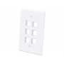 INTELLINET 772556 6-Outlet Oversized Keystone Wall Plate