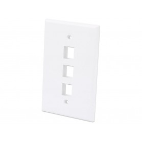 INTELLINET 772532 3-Outlet Oversized Keystone Wall Plate
