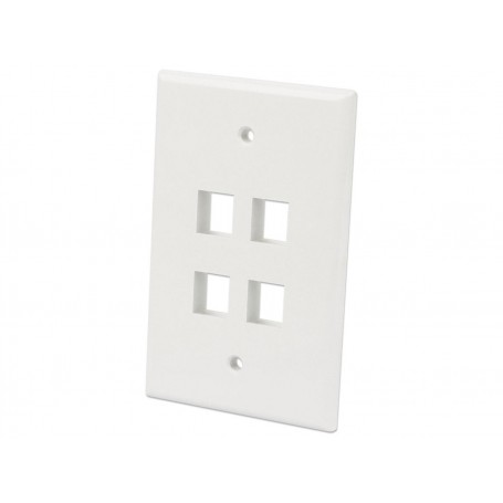 INTELLINET 772594 4-Outlet Oversized Keystone Wall Plate
