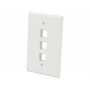 INTELLINET 772587 3-Outlet Oversized Keystone Wall Plate