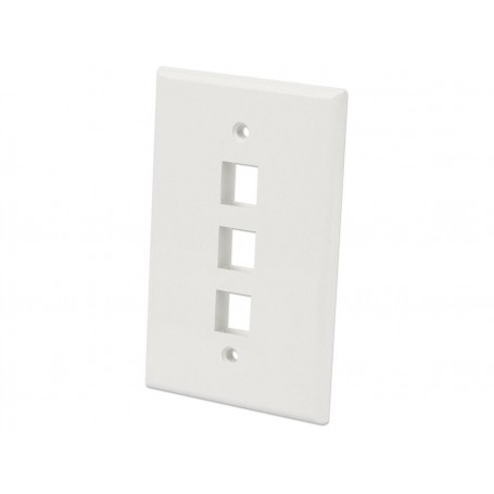 INTELLINET 772587 3-Outlet Oversized Keystone Wall Plate
