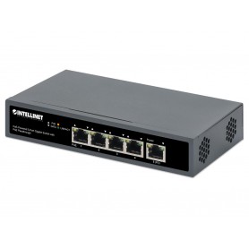 INTELLINET 561808 PoE-Powered 5-Port Gigabit Switch with PoE Passthrough