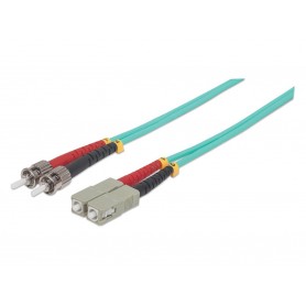 INTELLINET 751452 5 m ST to SC UPC OM3 MM Fiber Optic Patch Cable