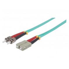 INTELLINET 751421 1 m ST to SC UPC OM3 MM Fiber Optic Patch Cable