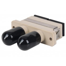 INTELLINET 760720 SC to ST Multimode Duplex Fiber Adapter