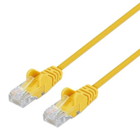 Intellinet 745727 Cat6 U UTP Slim Network Patch Cable Yellow