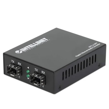 Intellinet 509183 SFP to SFP Gigabit Ethernet Media Converter