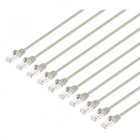 Intellinet 745383 Cat8 1 U FTP Slim Network Patch Cable 1 5 ft Gray 10 Pack