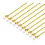 Intellinet 745505 Cat8 1 U FTP Slim Network Patch Cable 0 25 ft Red 10 Pack