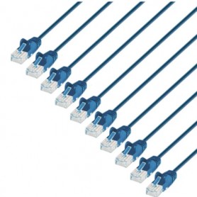 INTELLINET 742528 Cat6 U UTP Slim Network Patch Cable Blue