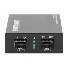 INTELLINET 509183 SFP to SFP Gigabit Ethernet Media Converter