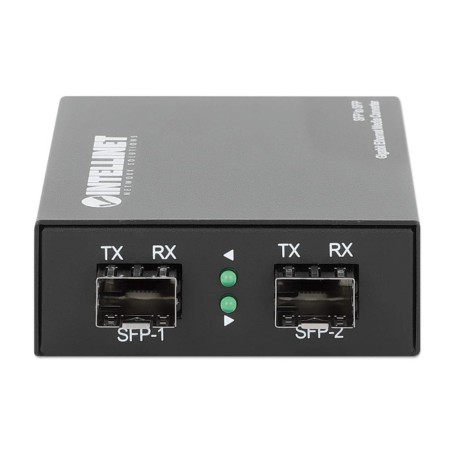 INTELLINET 509183 SFP to SFP Gigabit Ethernet Media Converter