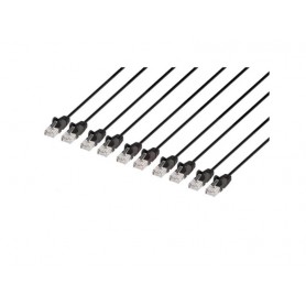 INTELLINET 742603 Cat6 U UTP Slim Network Patch Cable Black