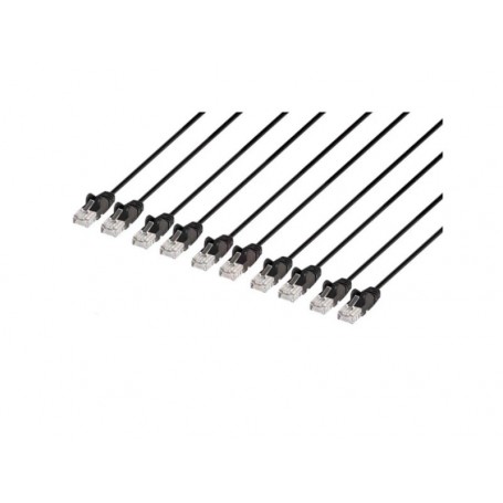 INTELLINET 742610 Cat6 U UTP Slim Network Patch Cable Black