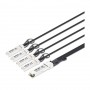 INTELLINET 509770 40G QSFP+ to 4×10G SFP Passive DAC Breakout Cable
