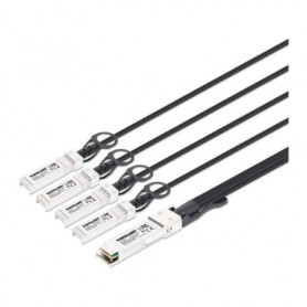 INTELLINET 509770 40G QSFP+ to 4×10G SFP Passive DAC Breakout Cable