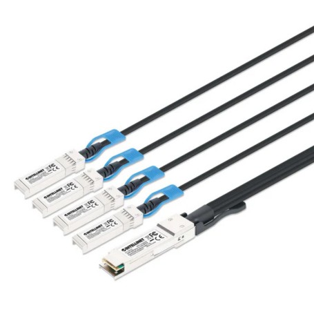 INTELLINET 509763 100G QSFP28 to 4×25G SFP28 Passive DAC Breakout Cable
