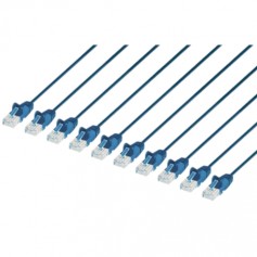 INTELLINET 742658 Cat6 U UTP Slim Network Patch Cable Blue