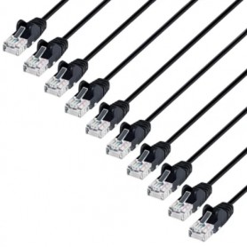 INTELLINET 742627 Cat6 U UTP Slim Network Patch Cable Black