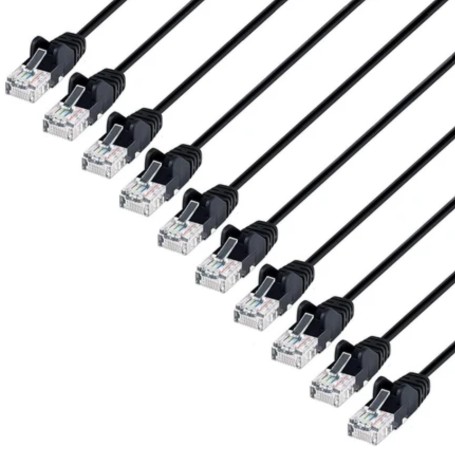 INTELLINET 742627 Cat6 U UTP Slim Network Patch Cable Black