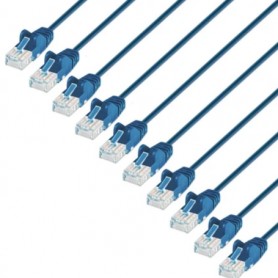 INTELLINET 744324 Cat6 U UTP Slim Network Patch Cable Blue