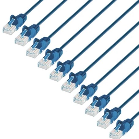 INTELLINET 744324 Cat6 U UTP Slim Network Patch Cable Blue