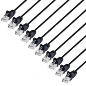 INTELLINET 744331 Cat6 U UTP Slim Network Patch Cable Black