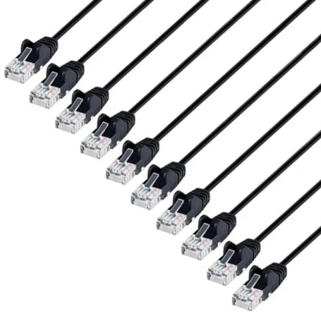 INTELLINET 744331 Cat6 U UTP Slim Network Patch Cable Black