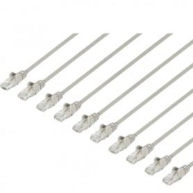 INTELLINET 744669 Cat6 U UTP Slim Network Patch Cable Gray