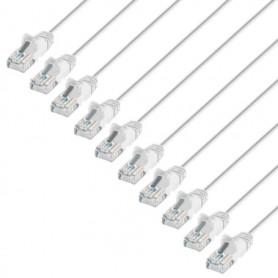 INTELLINET 744355 Cat6 U UTP Slim Network Patch Cable White