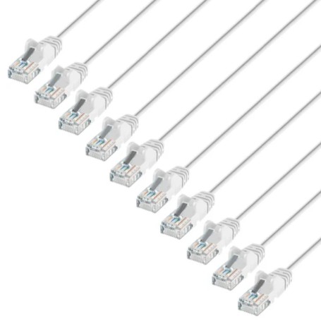 INTELLINET 744355 Cat6 U UTP Slim Network Patch Cable White
