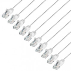 INTELLINET 744355 Cat6 U UTP Slim Network Patch Cable White