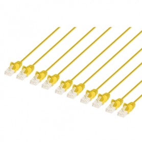 INTELLINET 744775 Cat6 U UTP Slim Network Patch Cable Yellow