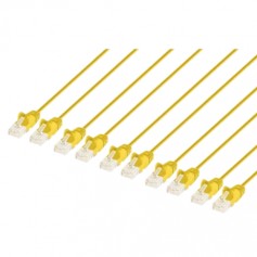INTELLINET 744775 Cat6 U UTP Slim Network Patch Cable Yellow