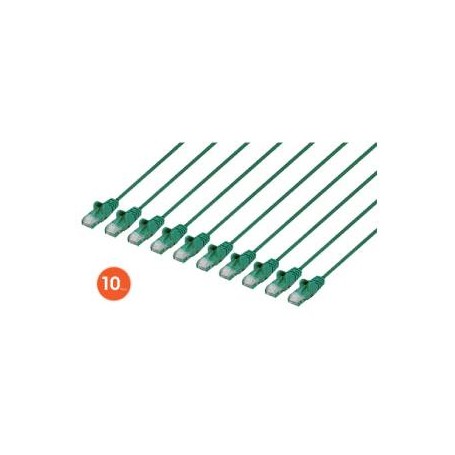 INTELLINET 744218 Cat6 U/UTP Slim Network Patch Cable (10-Pack)