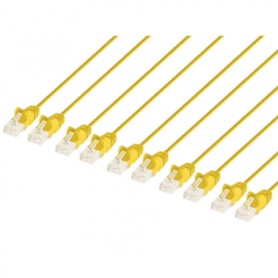 INTELLINET 744737 Cat6 U UTP Slim Network Patch Cable Yellow