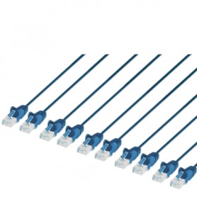 INTELLINET 744553 Cat6 U UTP Slim Network Patch Cable Blue