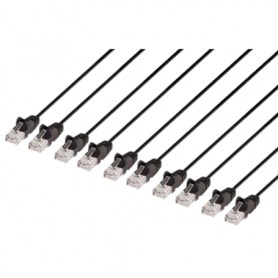 INTELLINET 744546 Cat6 U UTP Slim Network Patch Cable Black