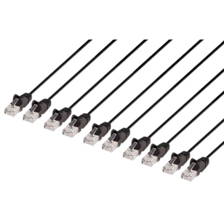 INTELLINET 744546 Cat6 U UTP Slim Network Patch Cable Black