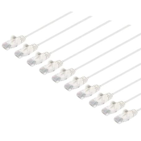 INTELLINET 744577 Cat6 U UTP Slim Network Patch Cable White