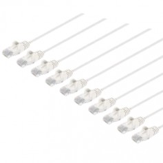 INTELLINET 744577 Cat6 U UTP Slim Network Patch Cable White