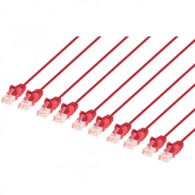 INTELLINET 744539 Cat6 U UTP Slim Network Patch Cable Red