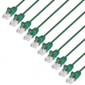 INTELLINET 744249 Cat6 U UTP Slim Network Patch Cable Green