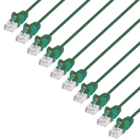 INTELLINET 744249 Cat6 U UTP Slim Network Patch Cable Green