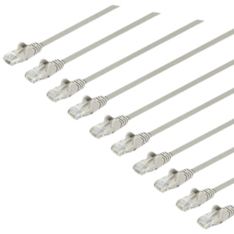 INTELLINET 744713 Cat6 U UTP Slim Network Patch Cable Gray